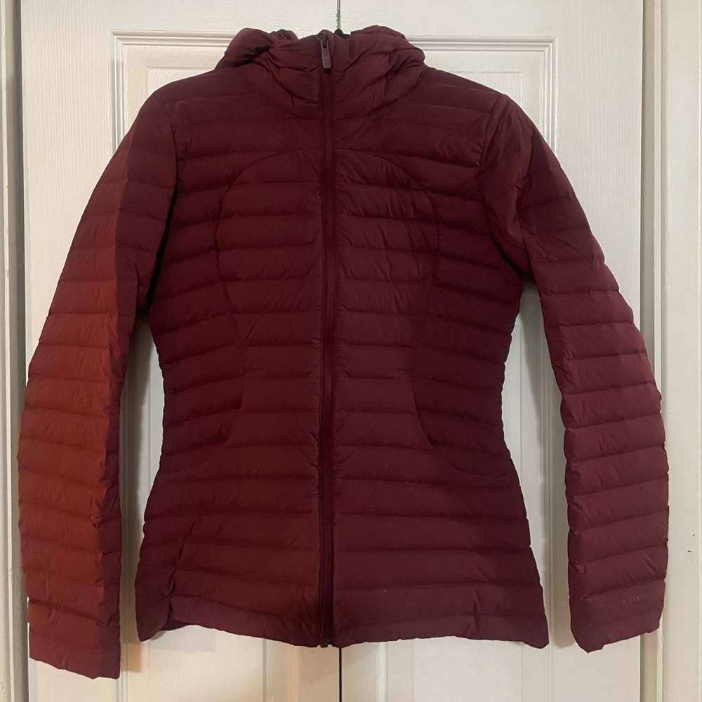 Lululemon Pack it Down Jacket - Burgundy, Size 8